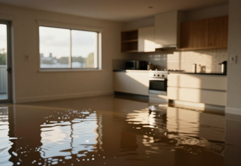 Flooded basement in a Normanhurst apartment building